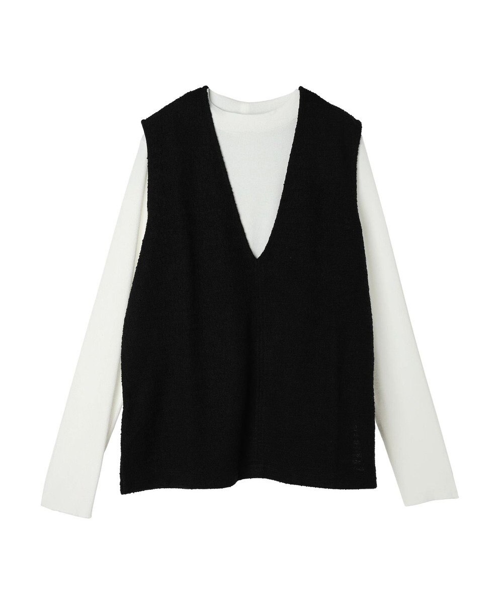 Green Parks ＳＥＴ２点　カットツイードベスト＋プルオーバー 