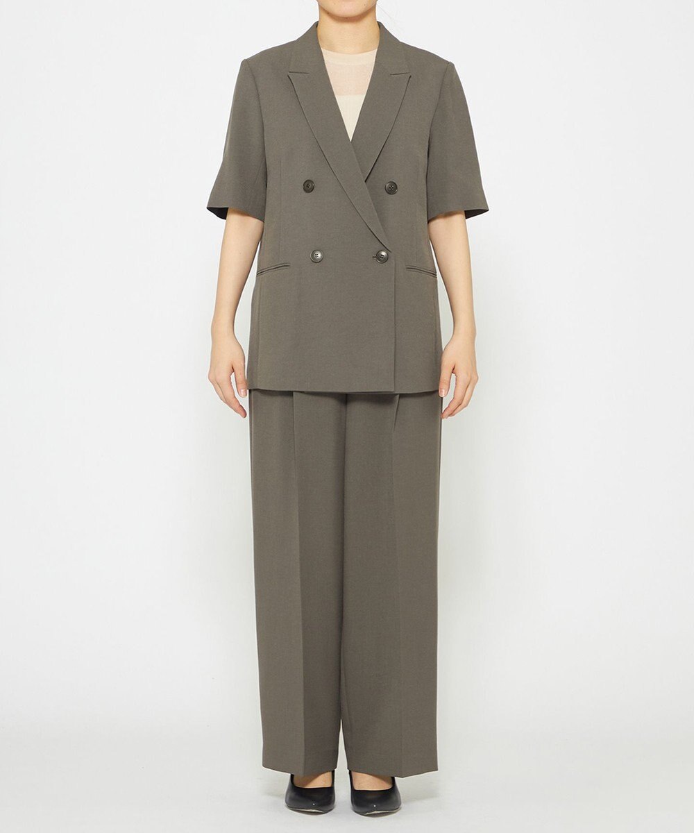 uncrave 【佐藤晴美さん着用】ウォッシャブルドライサップ ハーフスリーブジャケット 