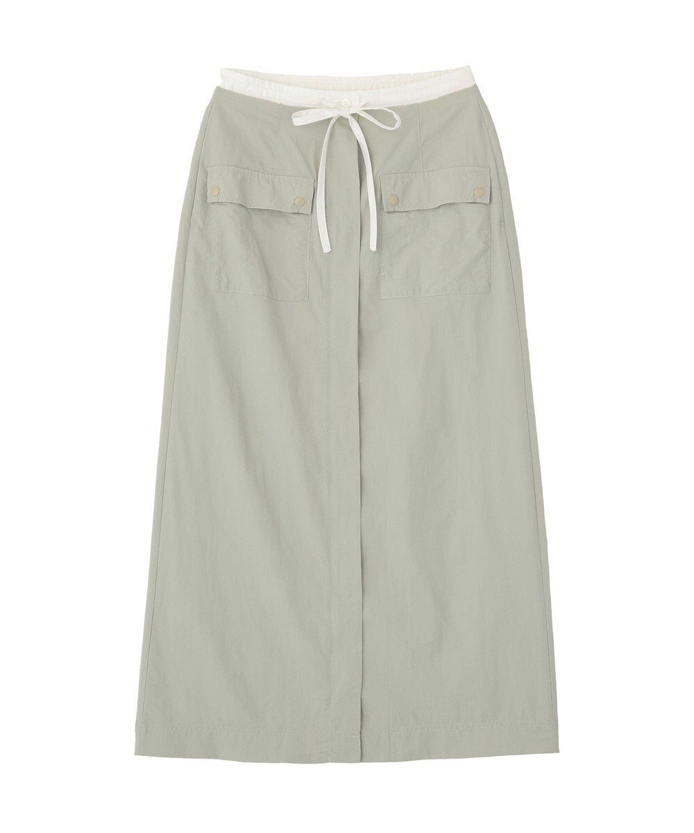 CRAFT STANDARD BOUTIQUE ナイロンダブルウエストIラインスカート 