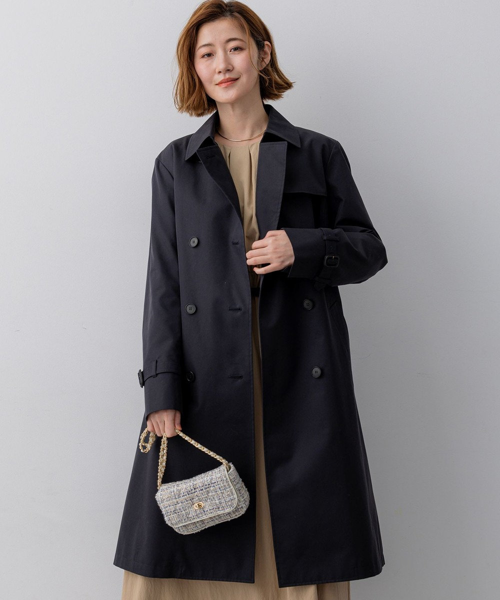 23区 エアータンブラー TCギャバジン ロング トレンチコート 