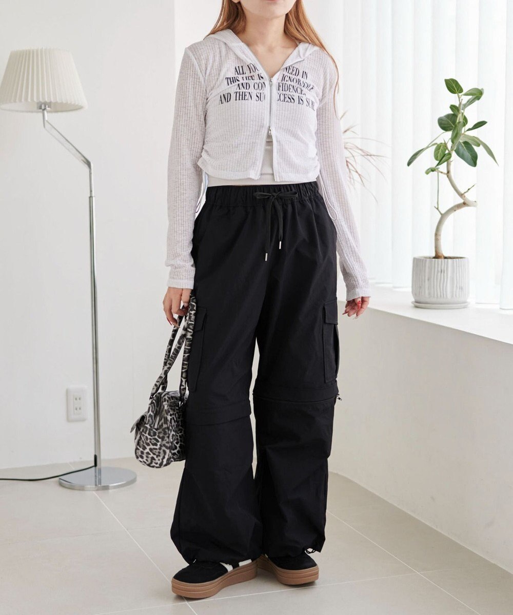 WEGO 【ウエストゴム】2WAYカーゴパンツ 