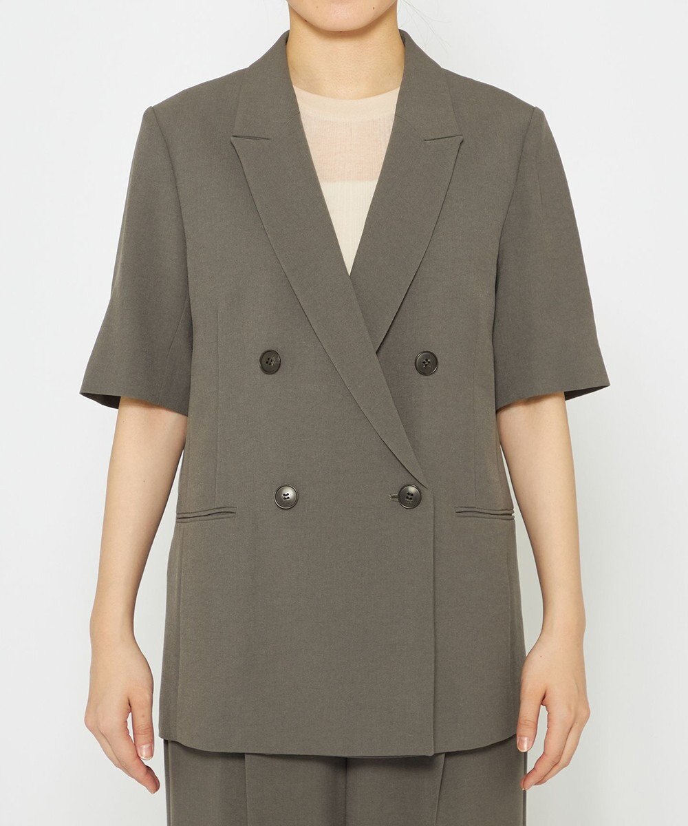 uncrave 【佐藤晴美さん着用】ウォッシャブルドライサップ ハーフスリーブジャケット 