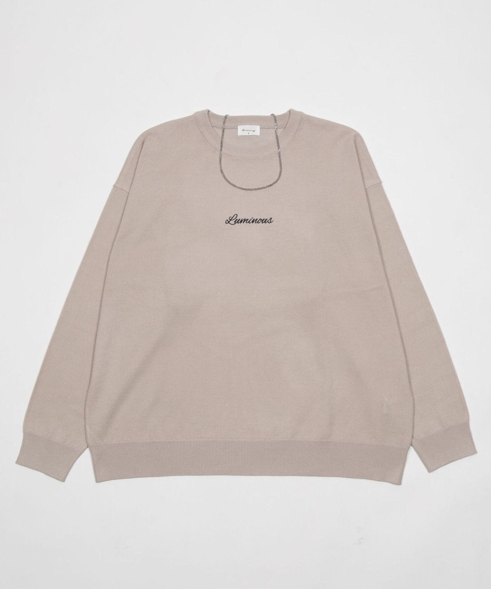 WEGO アクセ付きワンポイントニットプルオーバー（LS） 