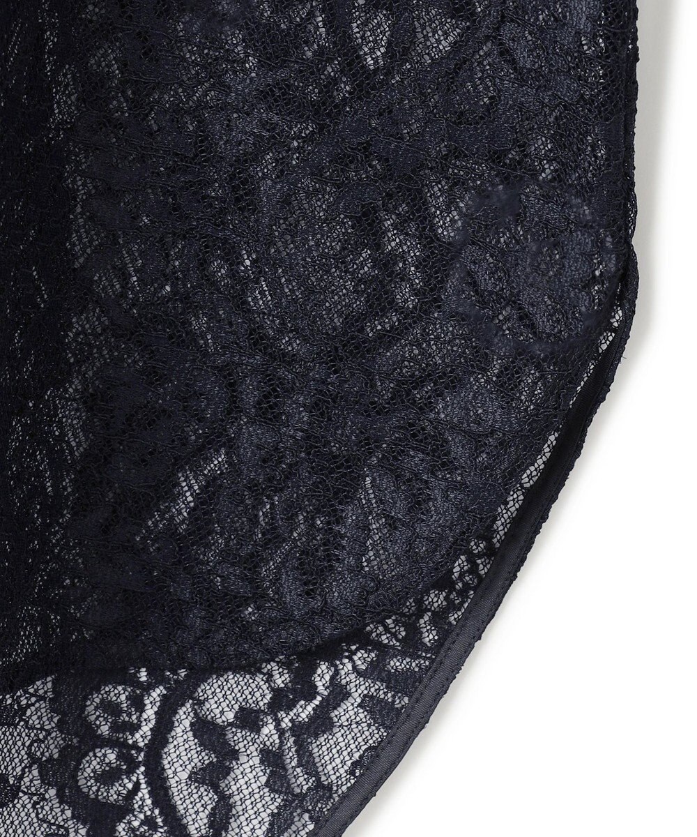 ICB 【洗える】ナイロンラッセルレース バンドカラーシャツ 