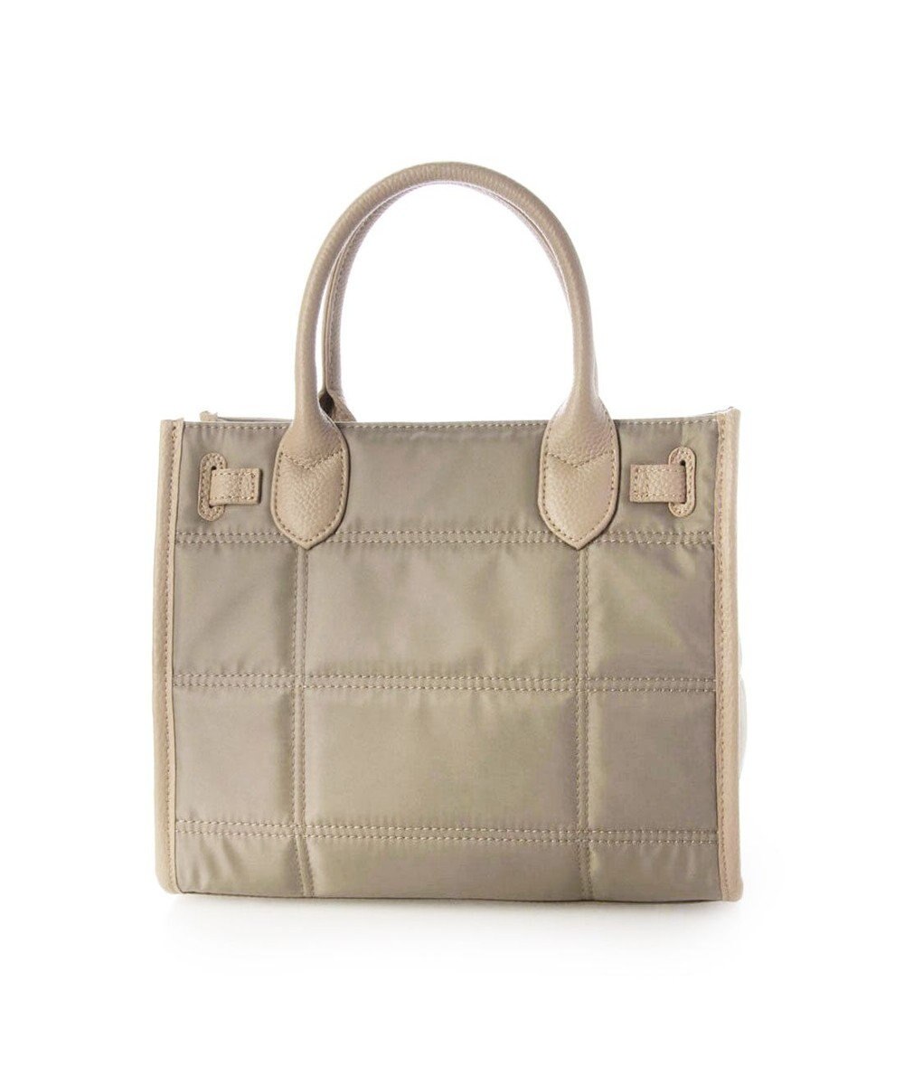 UNBILLION ペルケ perche / ナイロンキルト×クロコ型押し牛革2wayトートバッグS 