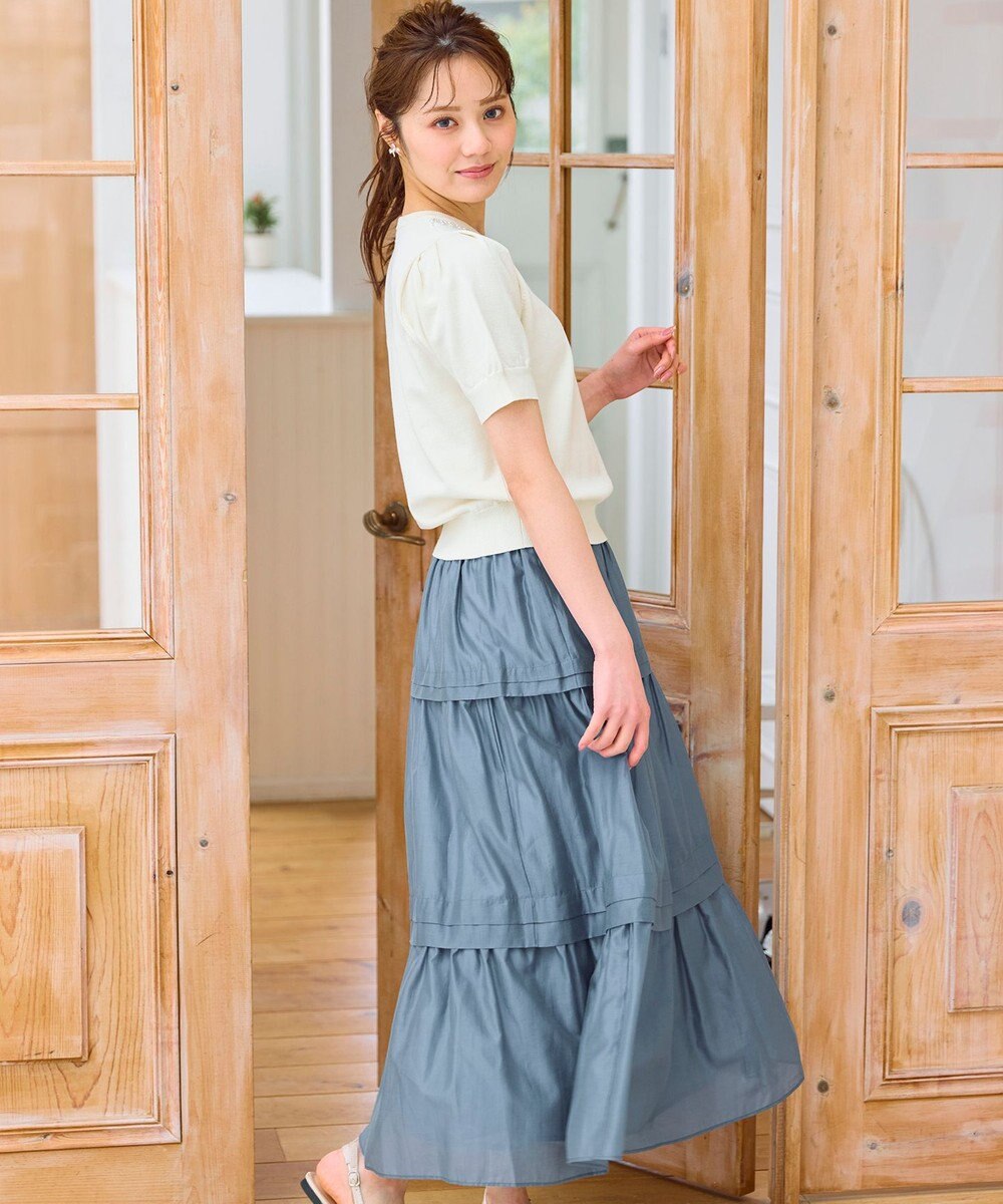 Feroux ビジューネックレスニット 