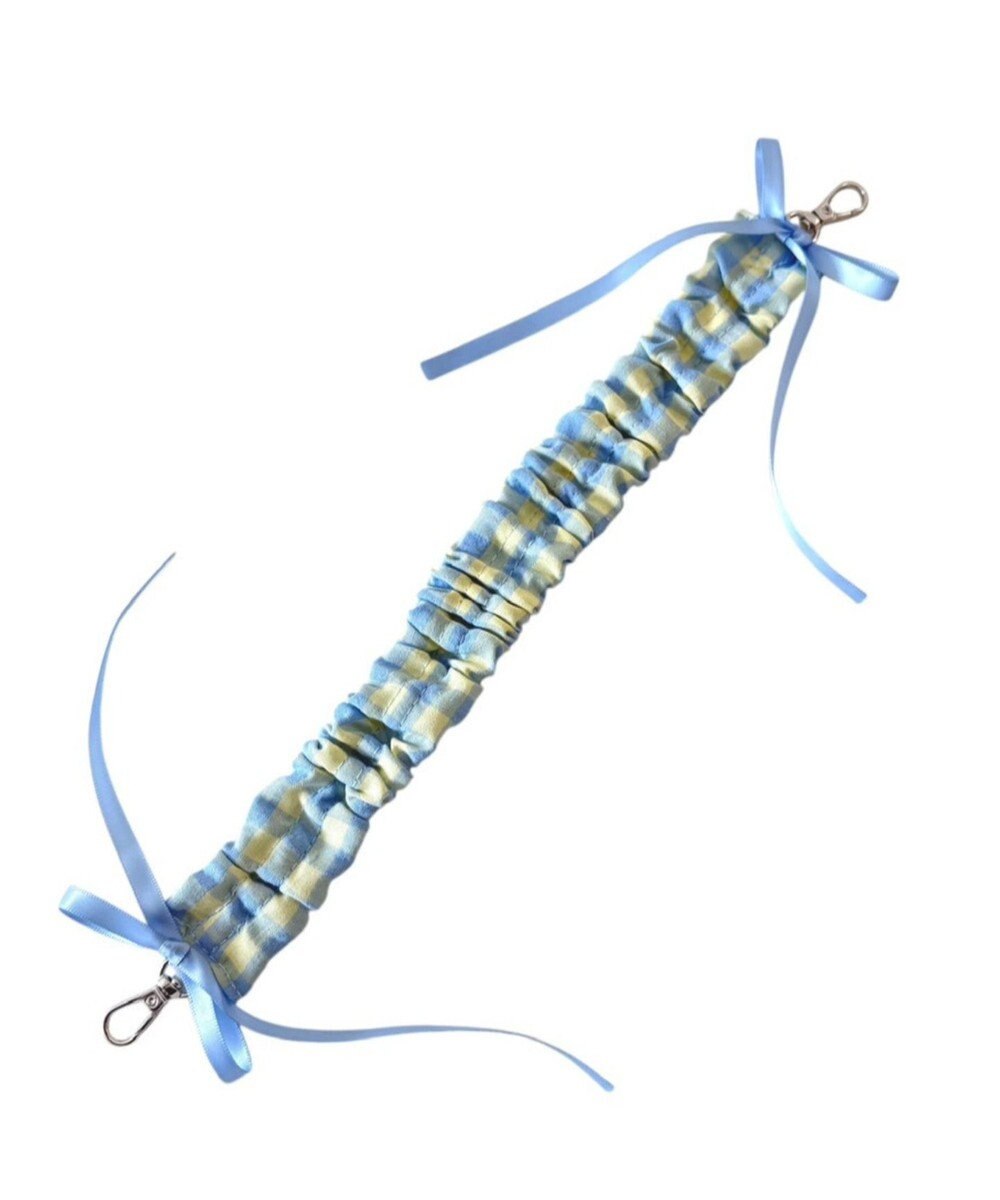 WEGO チェックリボンくしゅくしゅハンドストラップ 