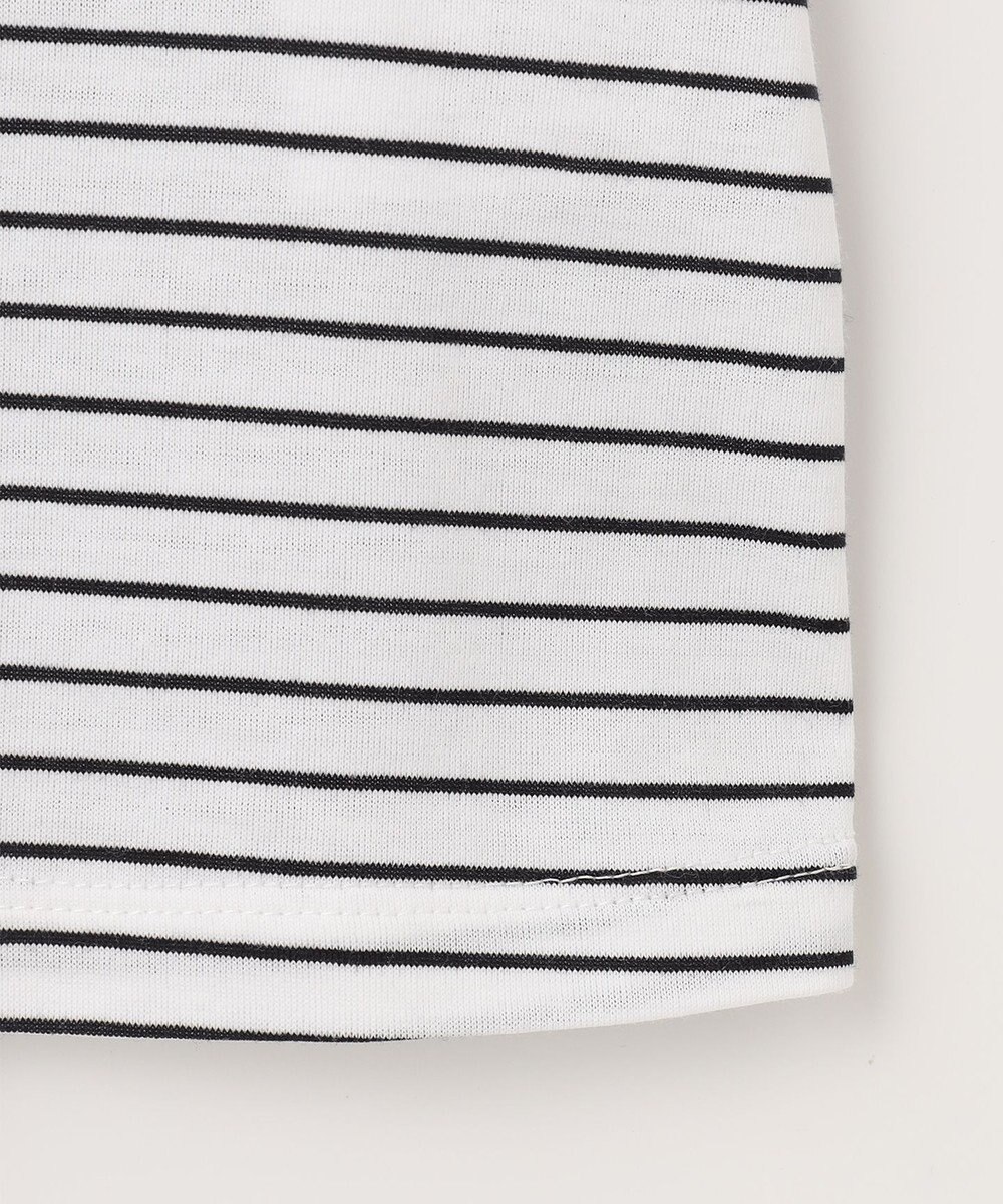 J.PRESS LADIES 【接触冷感・UVケア】 スムースジャージー タックスリーブ ボーダー カットソー 