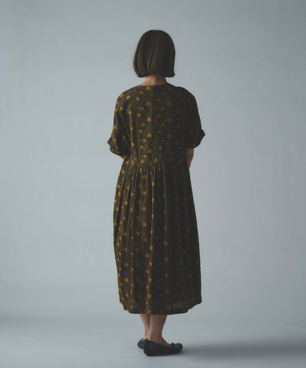 muuc 【手刺繍のような刺繍が美しい】ハイドランジア ドレス 