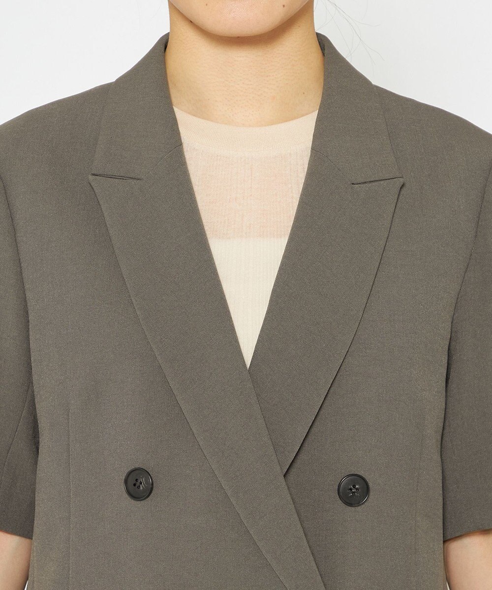 uncrave 【佐藤晴美さん着用】ウォッシャブルドライサップ ハーフスリーブジャケット 