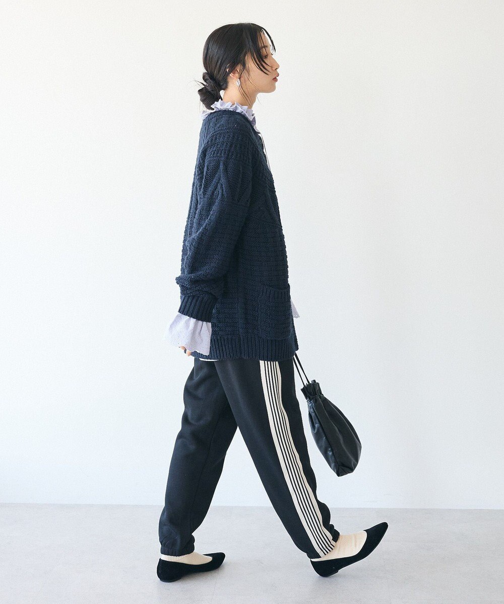 CRAFT STANDARD BOUTIQUE ざっくり柄Mixケーブルニットカーディガン 