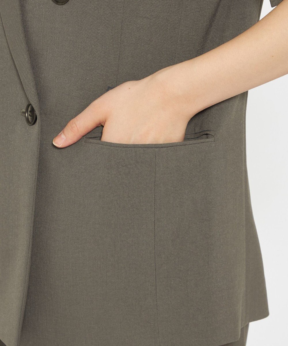 uncrave 【佐藤晴美さん着用】ウォッシャブルドライサップ ハーフスリーブジャケット 