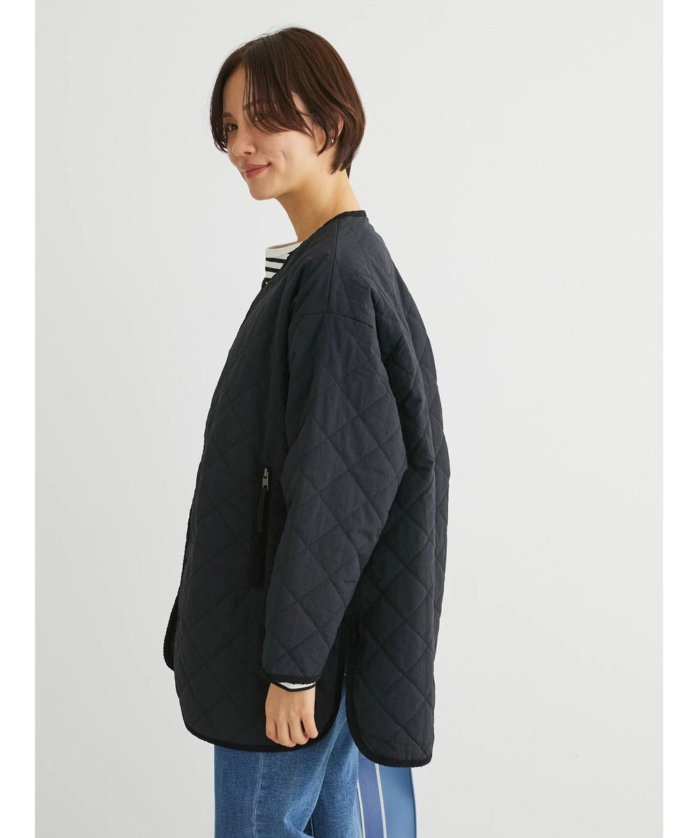 Green Parks キルティングノーカラーブルゾン 