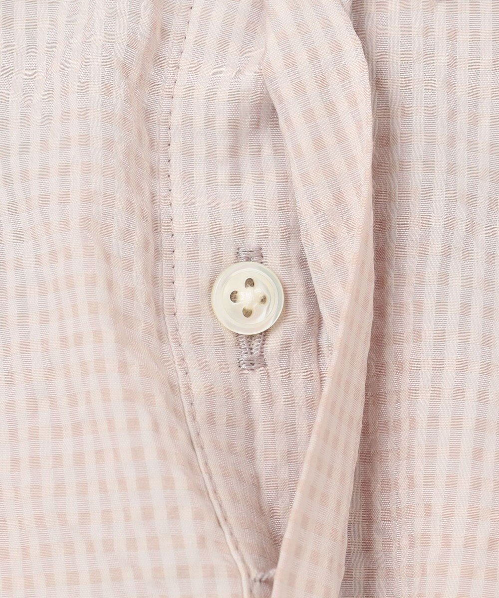 J.PRESS LADIES S 【洗える】アセテートレーヨンコットンチェック シャツカラー ブラウス 