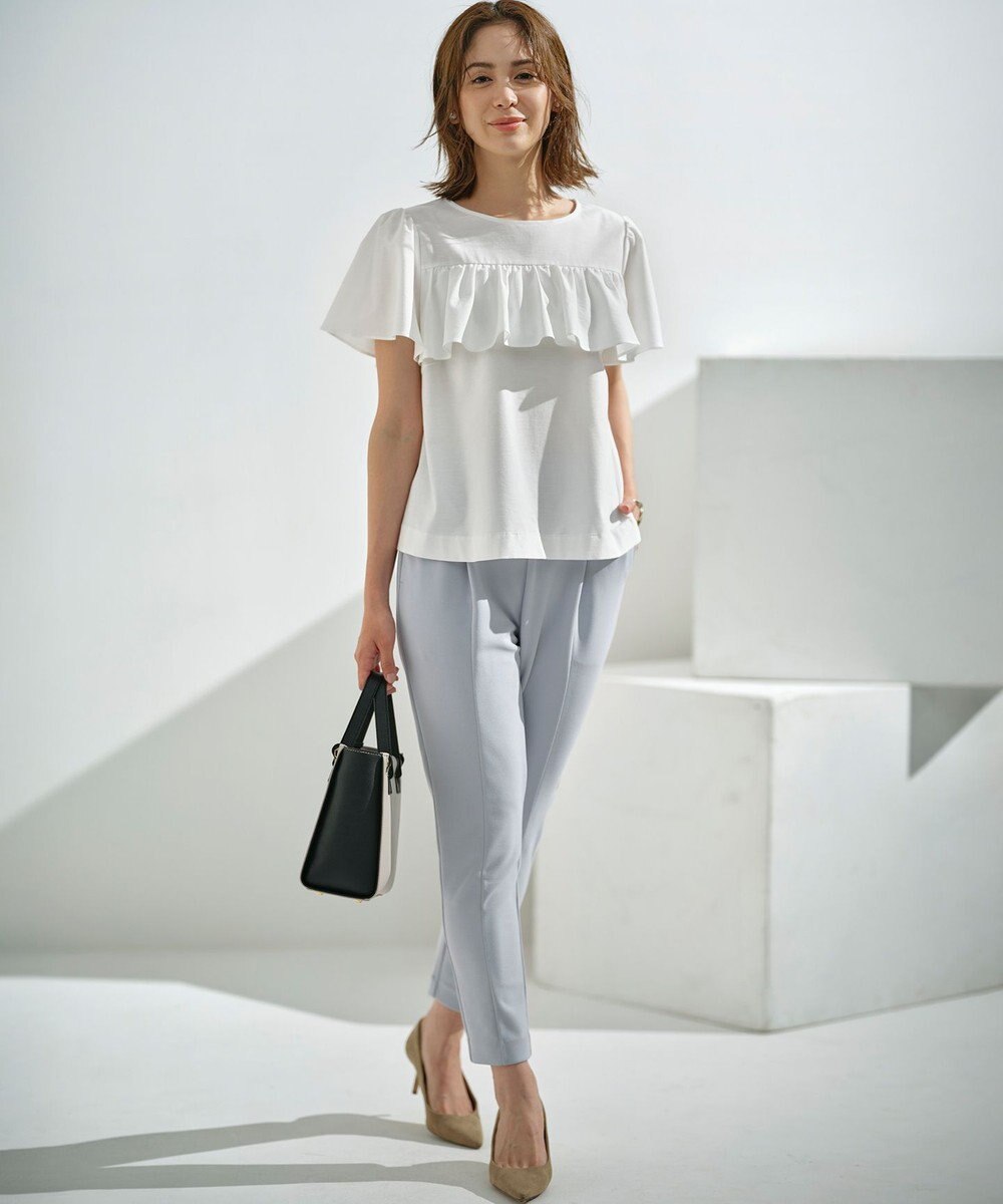 組曲 ツイルジャジー フリルカットソー 