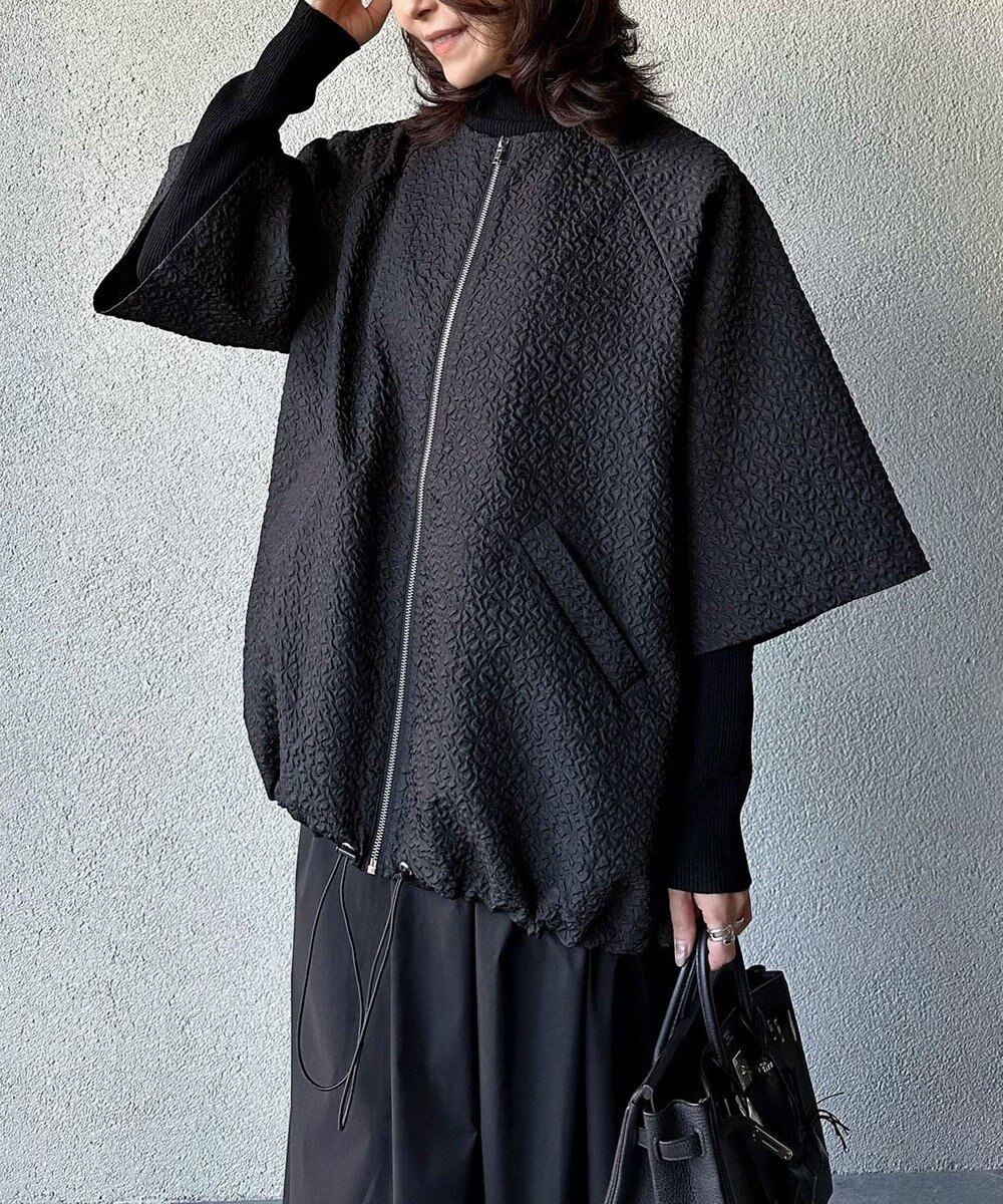 Green Parks AnriettMusee フロントジップジャガードブルゾン 