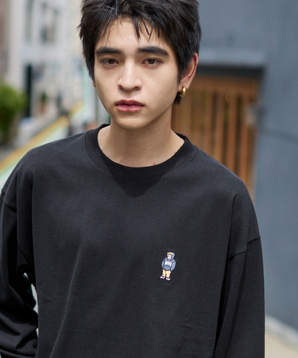 WEGO 【ユニセックス着用ITEM/MLサイズ展開】別注BENDAVISワンポイントT（LS） 