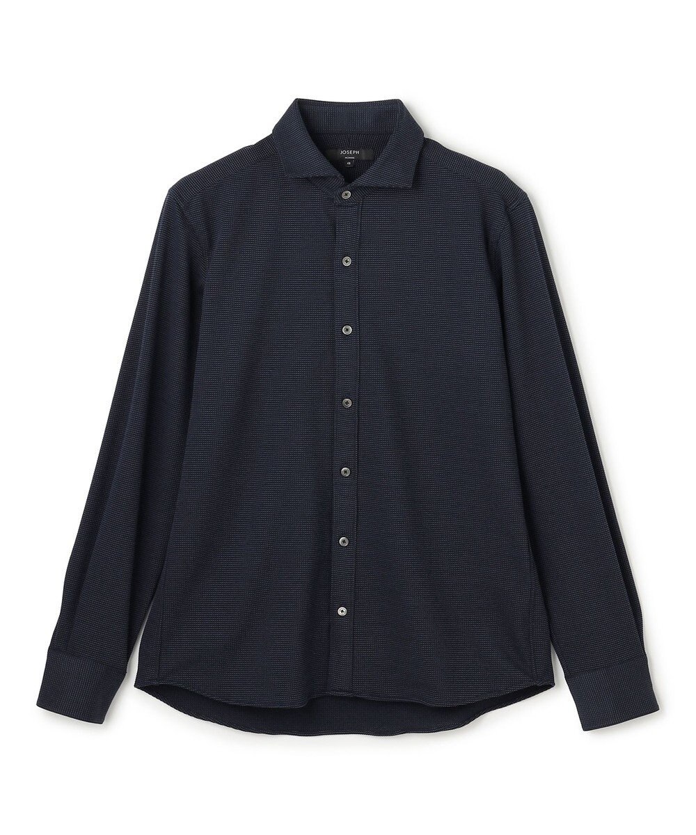 JOSEPH HOMME 【新素材】グリットタックジャージー　ホリゾンタルカラーシャツ 