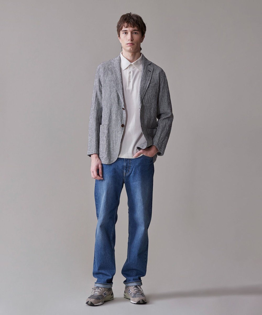 J.PRESS MEN リネン×シアサッカーの清涼感【高通気性】ストレッチリネンシアサッカー ジャケット 