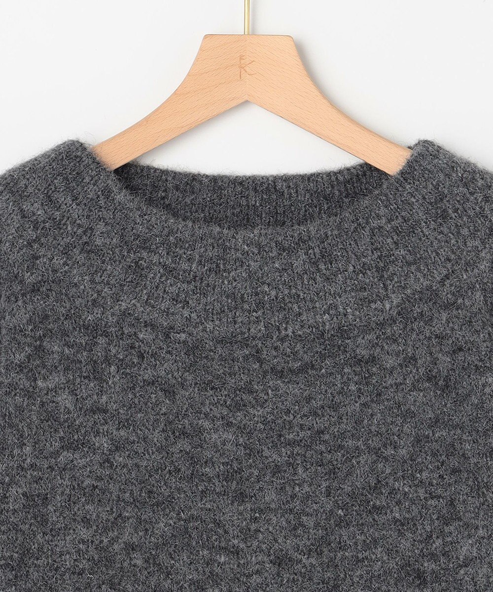 組曲 L へアリーヤーンボートネック ニット 