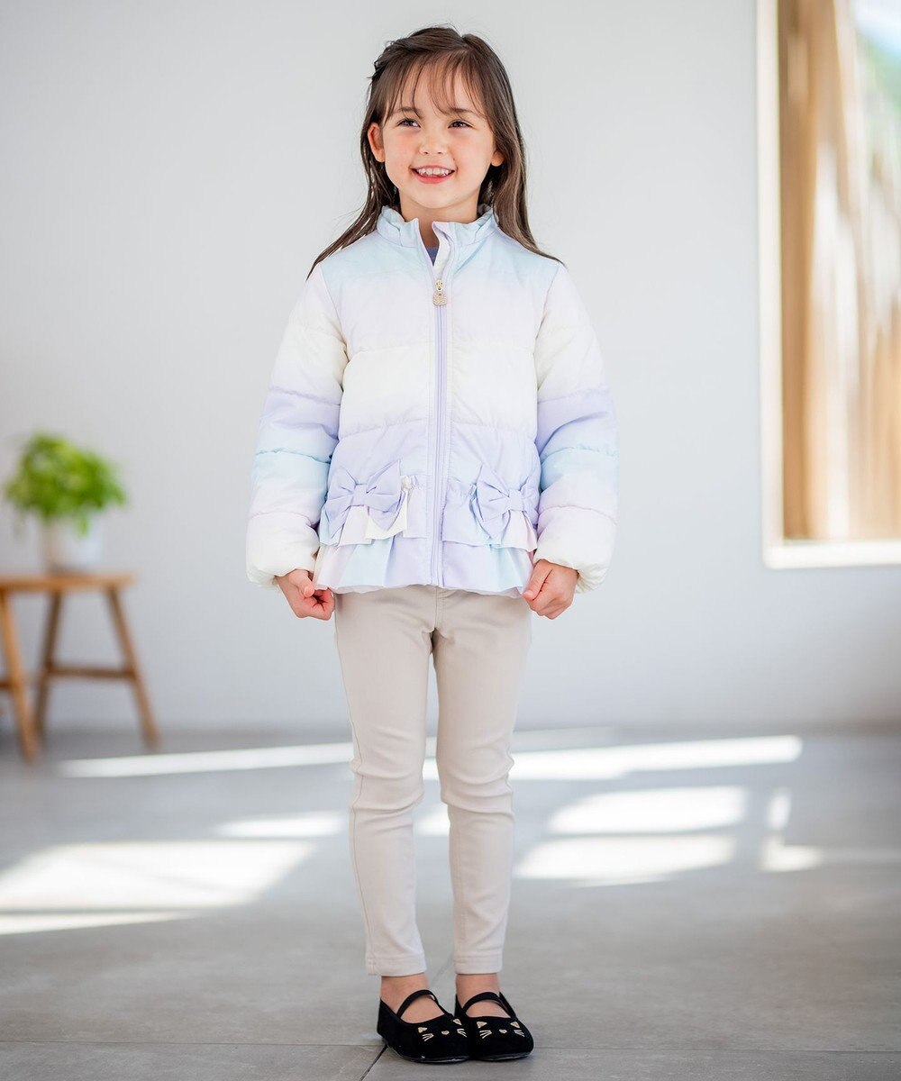 ANY KIDS 【洗濯機OK】中綿リボンコート 