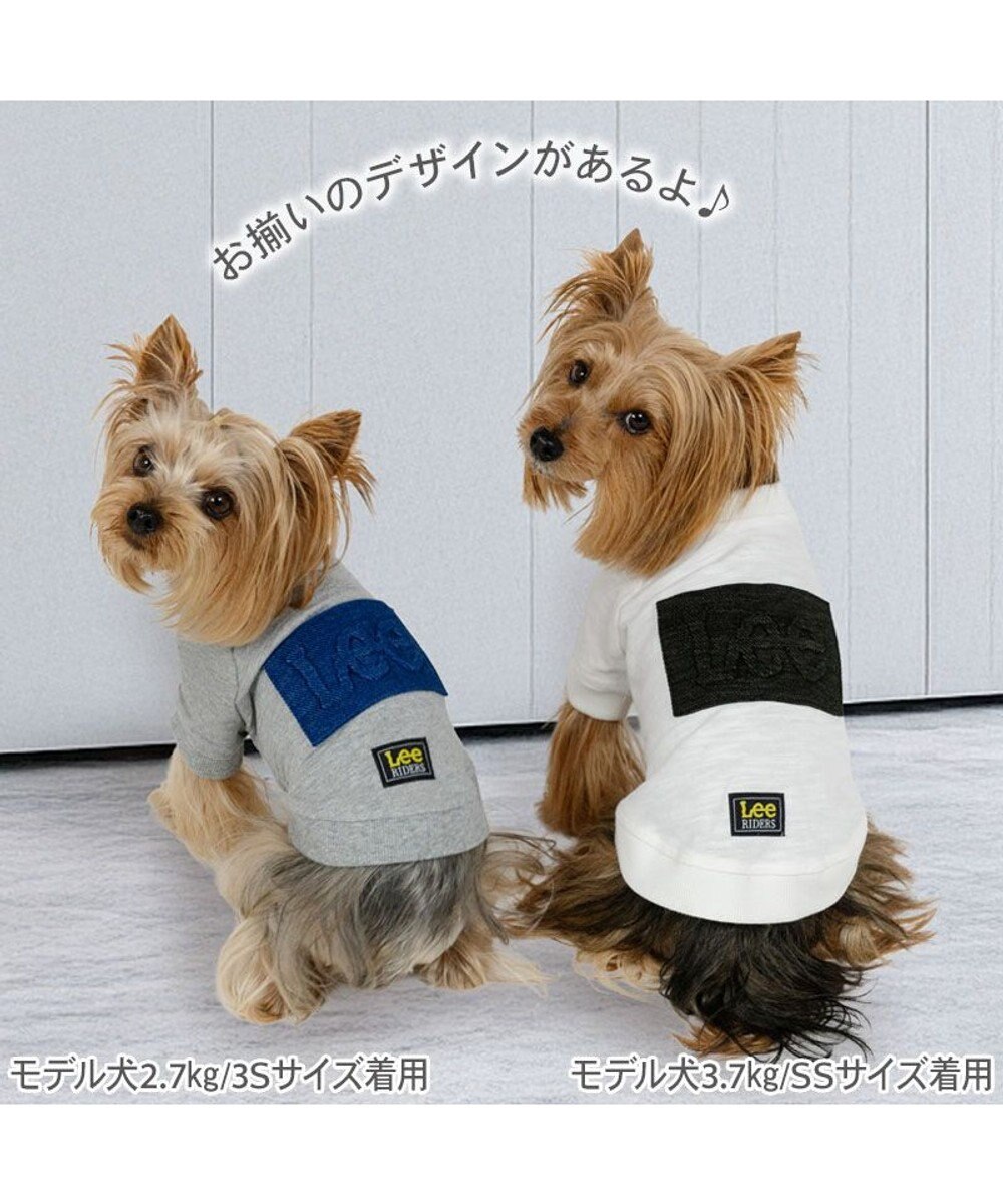 PET PARADISE Lee エンボス ロゴ Ｔシャツ 《グレー》 小型犬 