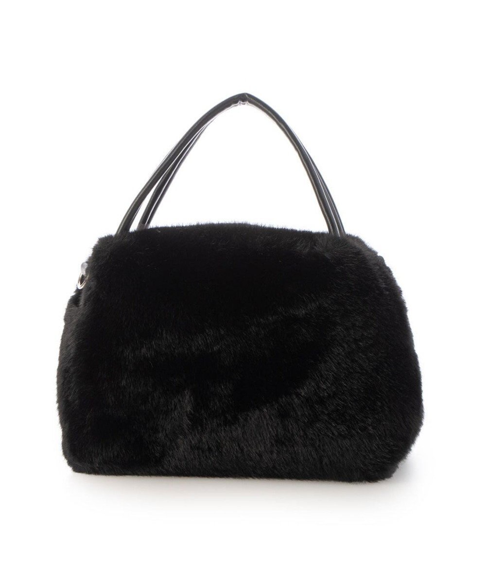 UNBILLION カシュカシュ cachecache / ミンク風エコファー2wayボックストート 