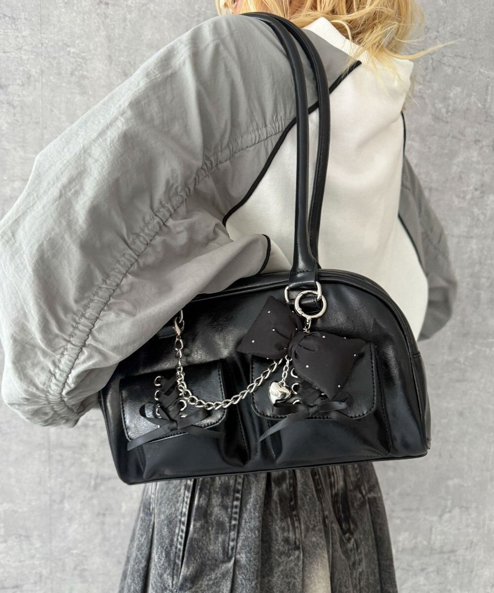 WEGO レースアップボストンバッグ 