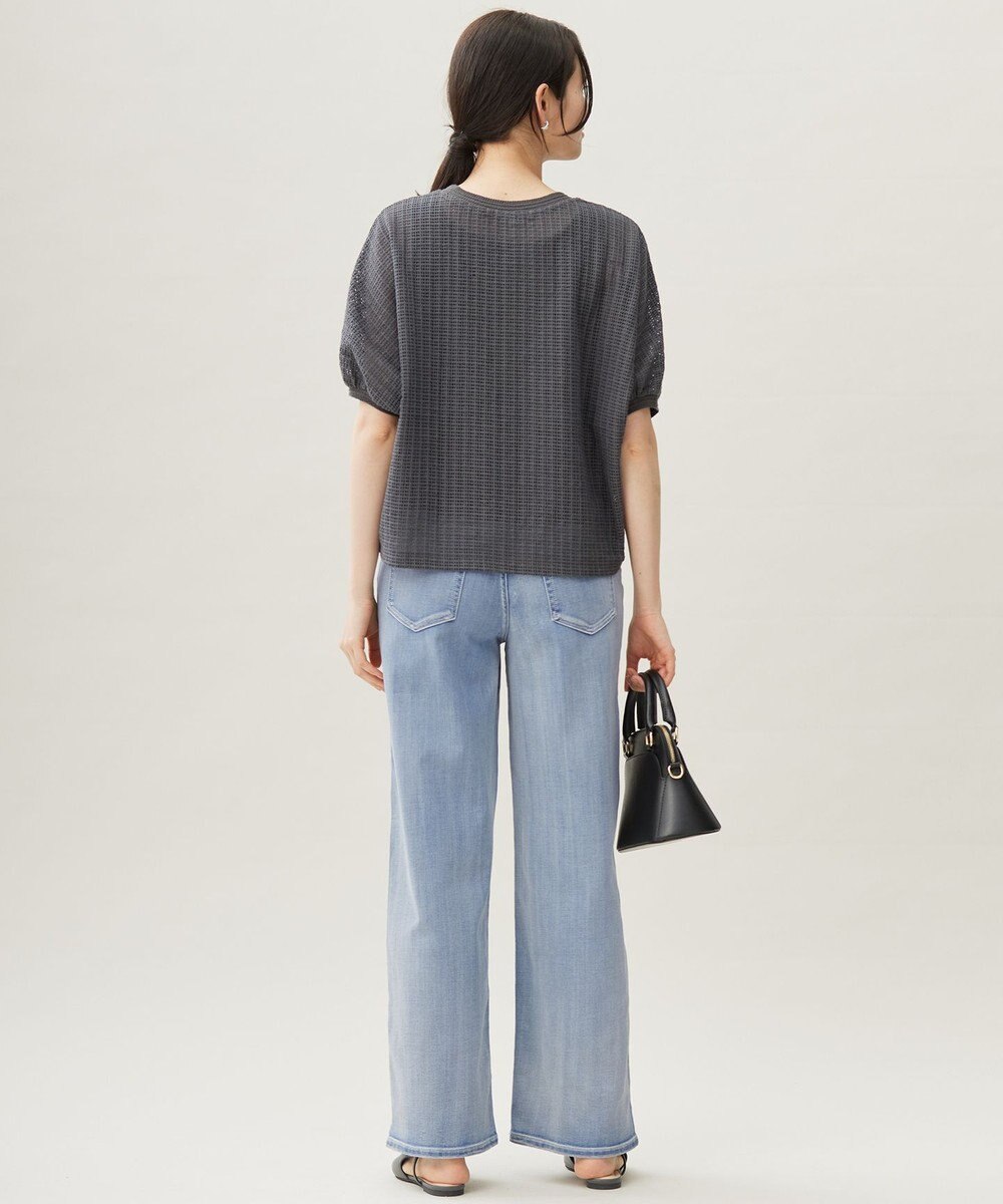 自由区 【カタログ掲載・洗える】チェックジャカード カットソー 