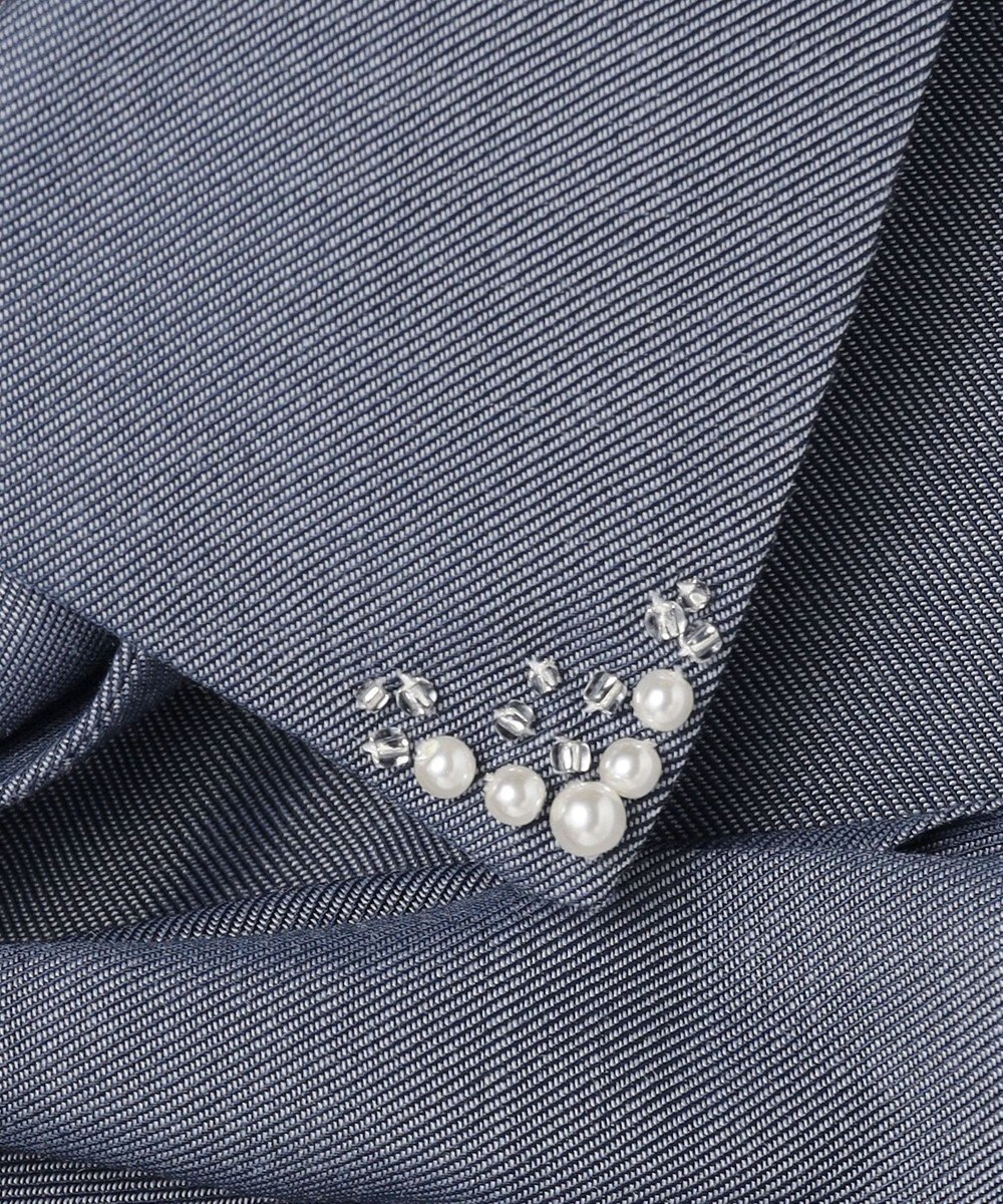 ANY SIS L ボウタイ付きビジュー シャツ 