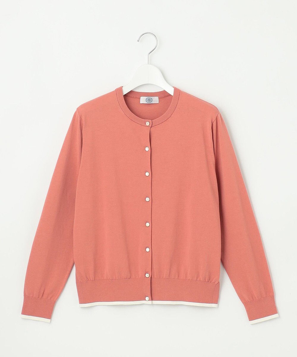 J.PRESS LADIES BASIC HT COTTON クルーネック カーディガン 
