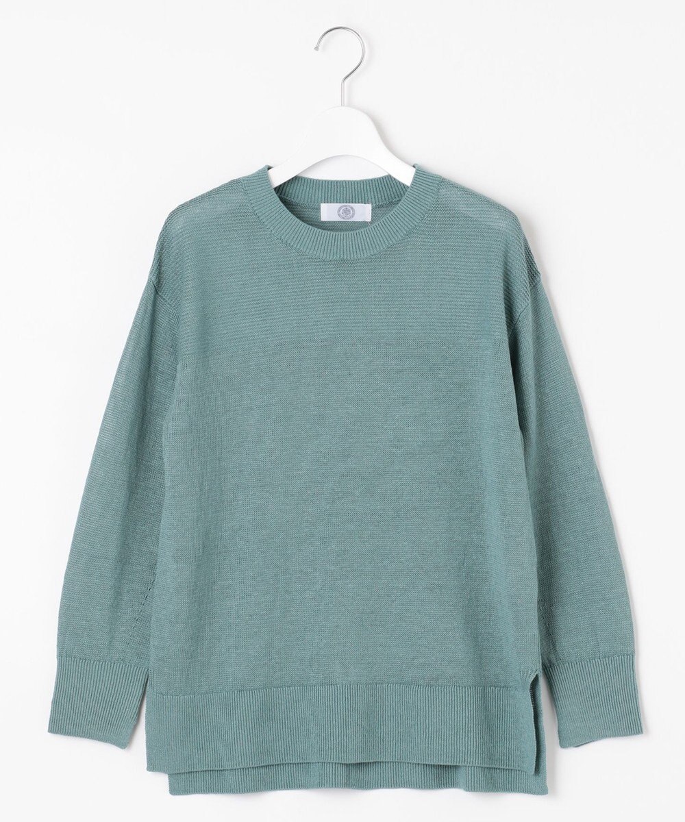 J.PRESS LADIES 【洗える・吸水速乾】 マーセライズコードリネン ニット 