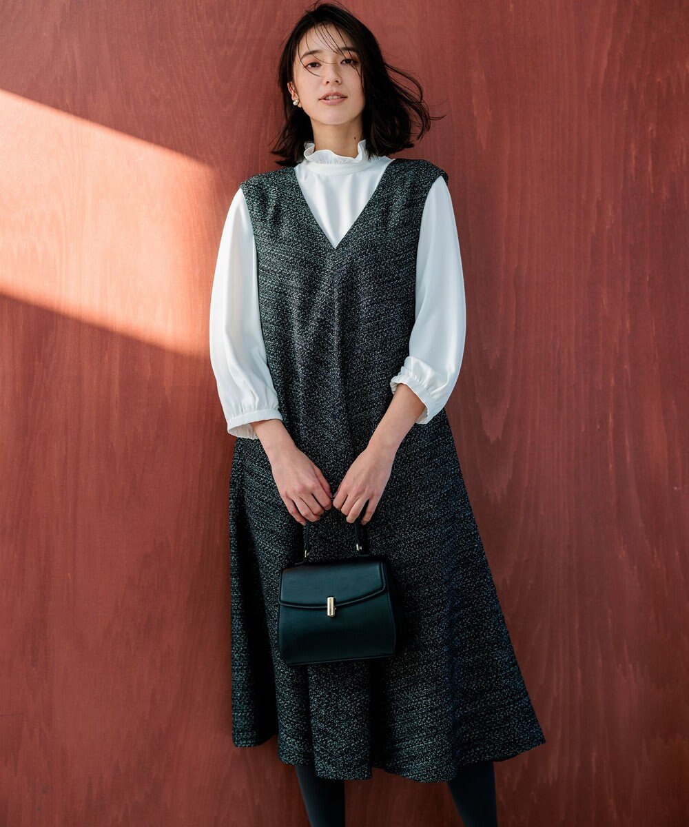 組曲 S 【KUMIKYOKU NAVY】ジョーゼットシフォン ブラウス 