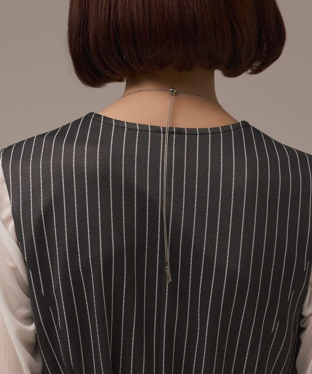 GRACE CONTINENTAL ストライプジャージワンピース 