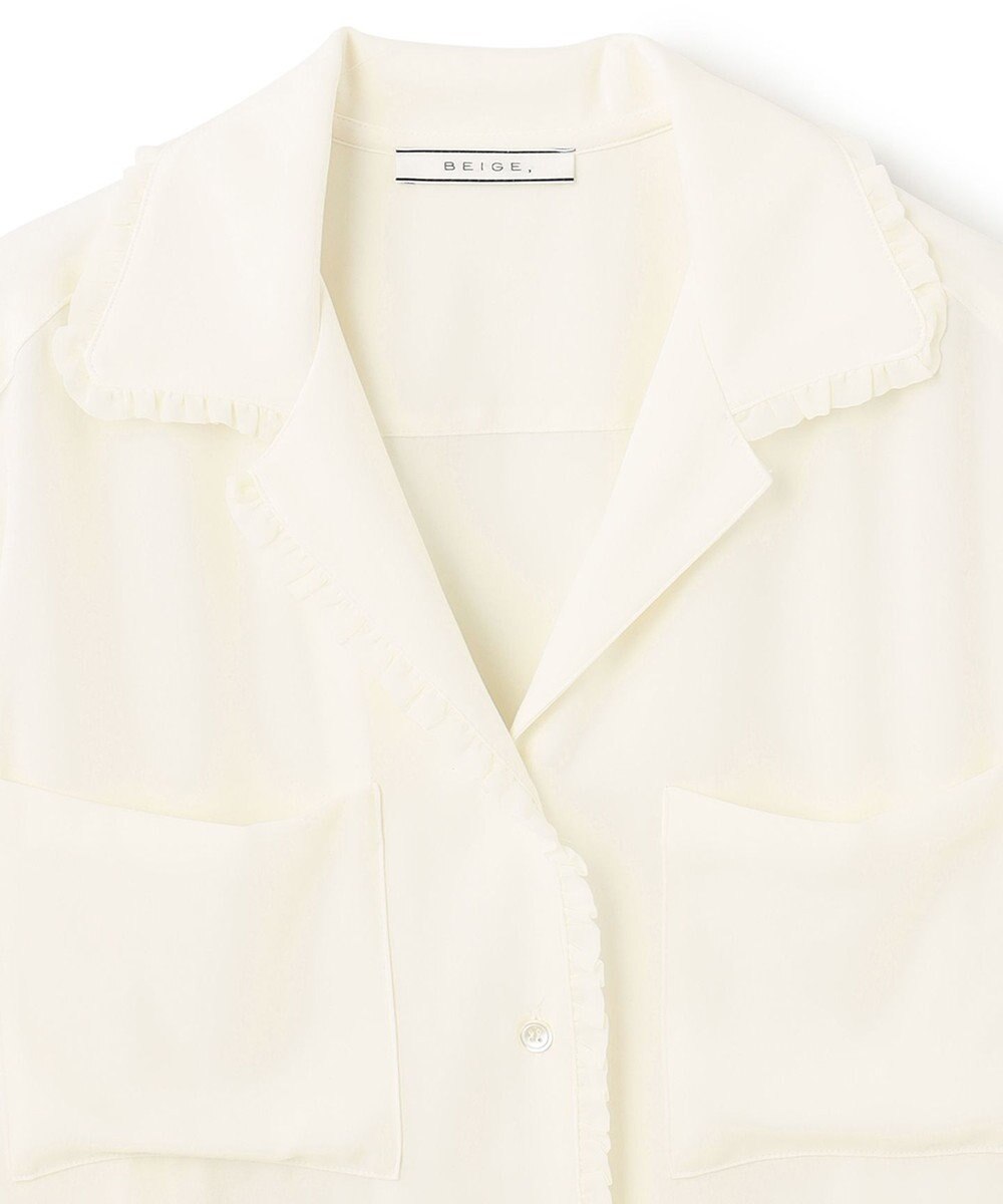 BEIGE， DANDELION / ギャザーフリルブラウス 