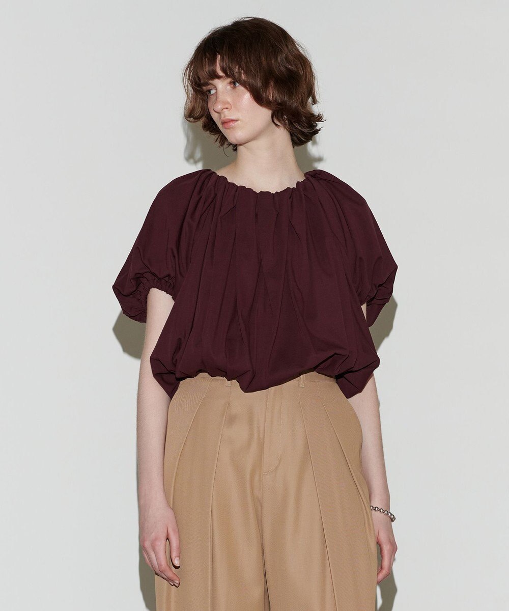 NAVE 【Nave 　洗える・接触冷感】クロップドジャージーブラウス 