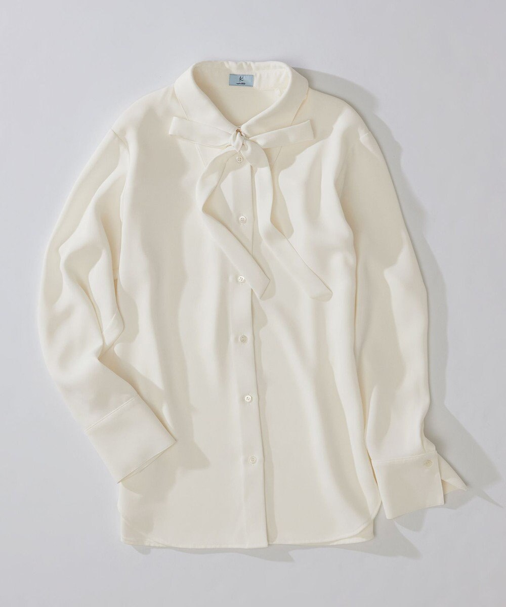 組曲 ポインテッドカラーボウタイ ブラウス 