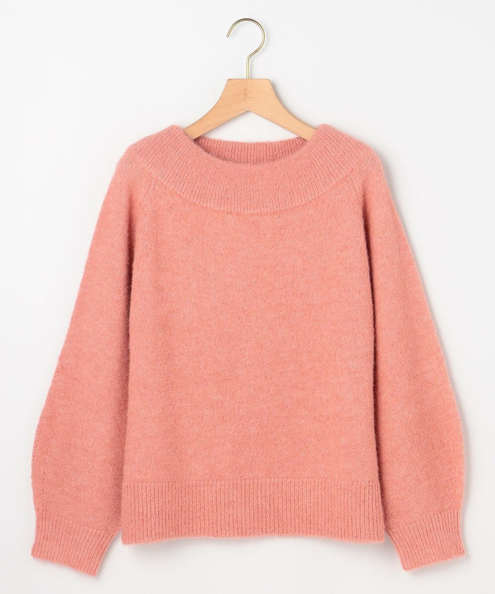 組曲 L へアリーヤーンボートネック ニット 