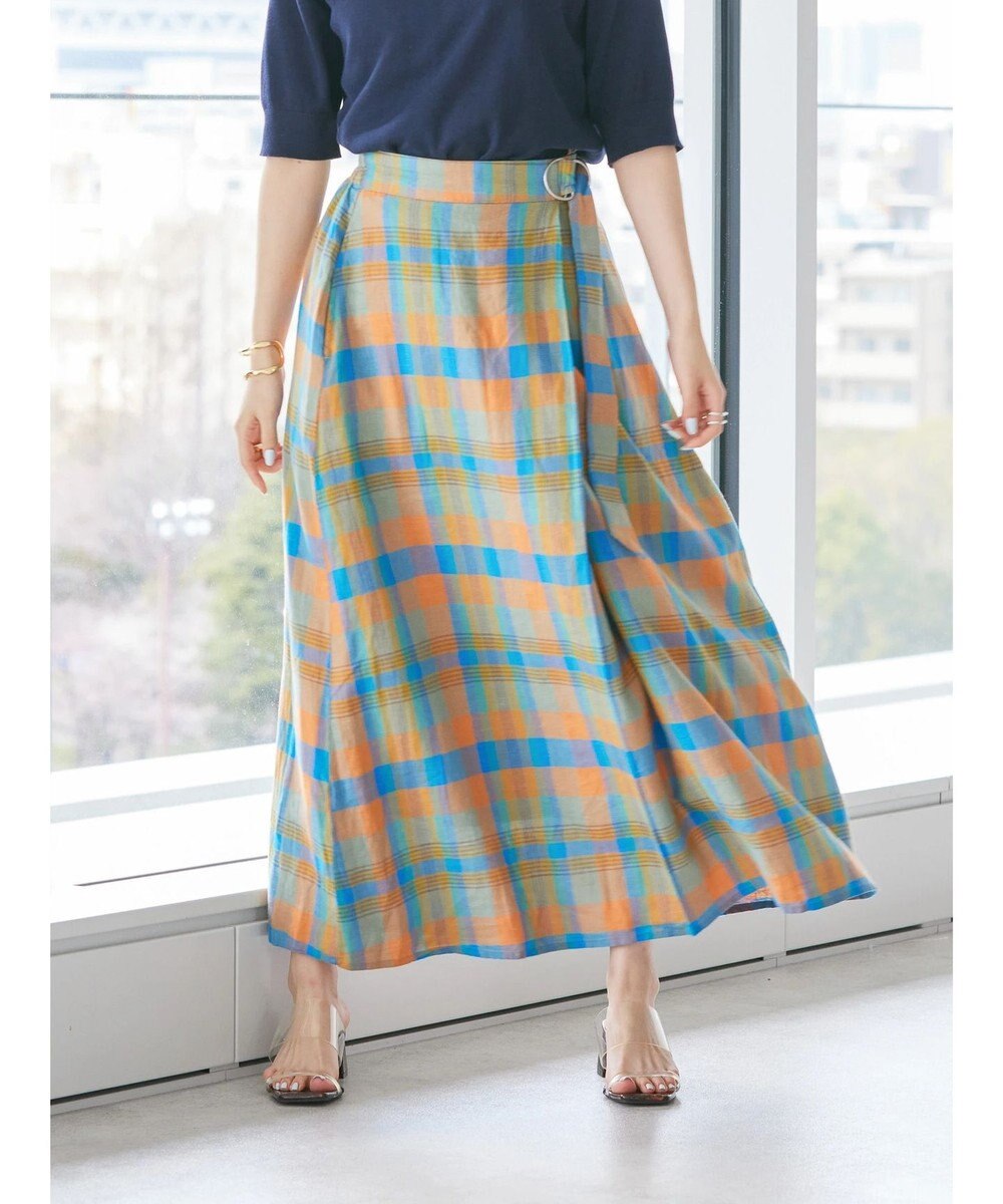 AMERICAN HOLIC ラップ風チェックスカート 