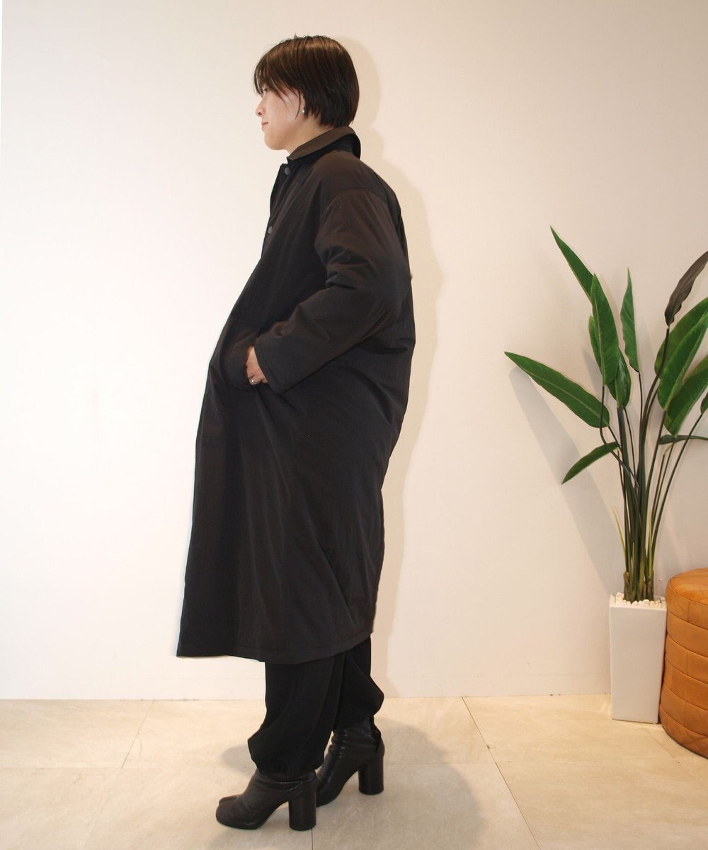 J.PRESS YORK STREET 【WOMEN】パデットリップストップ ステンカラーコート 