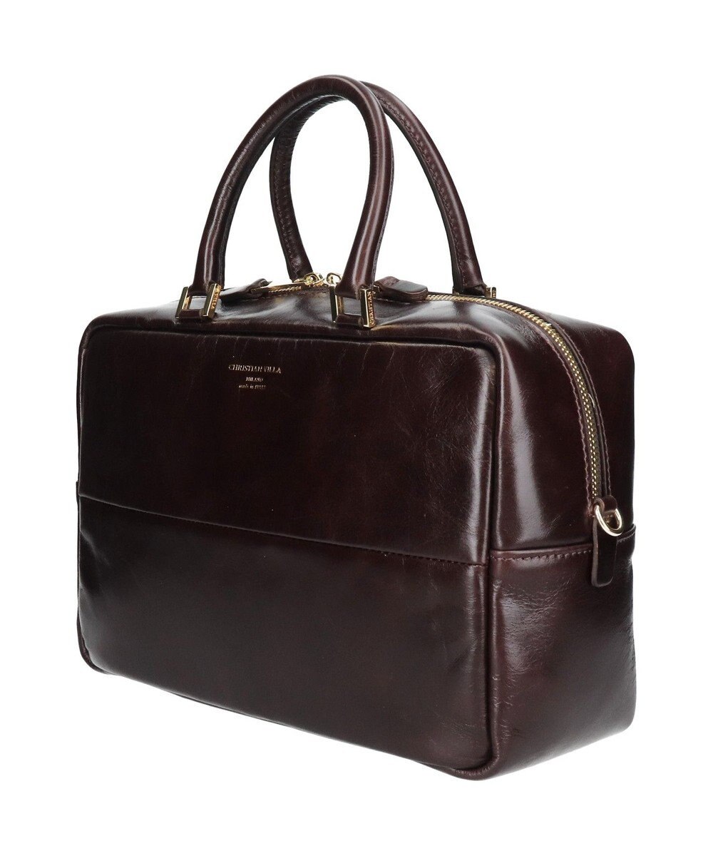 INTER-CHAUSSURES 【CHRISTIAN VILLA】ボックスシルエットレザーハンドバッグ 