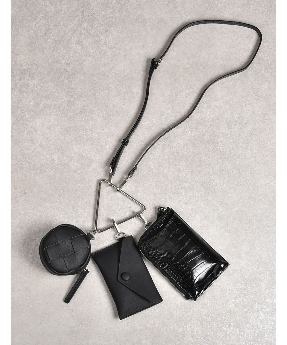 LA BAGAGERIE 【MONICA】トライアングルマルチショルダーバッグ 