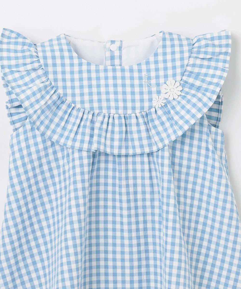 組曲 KIDS 【80-90㎝】ギンガム セットアップ 
