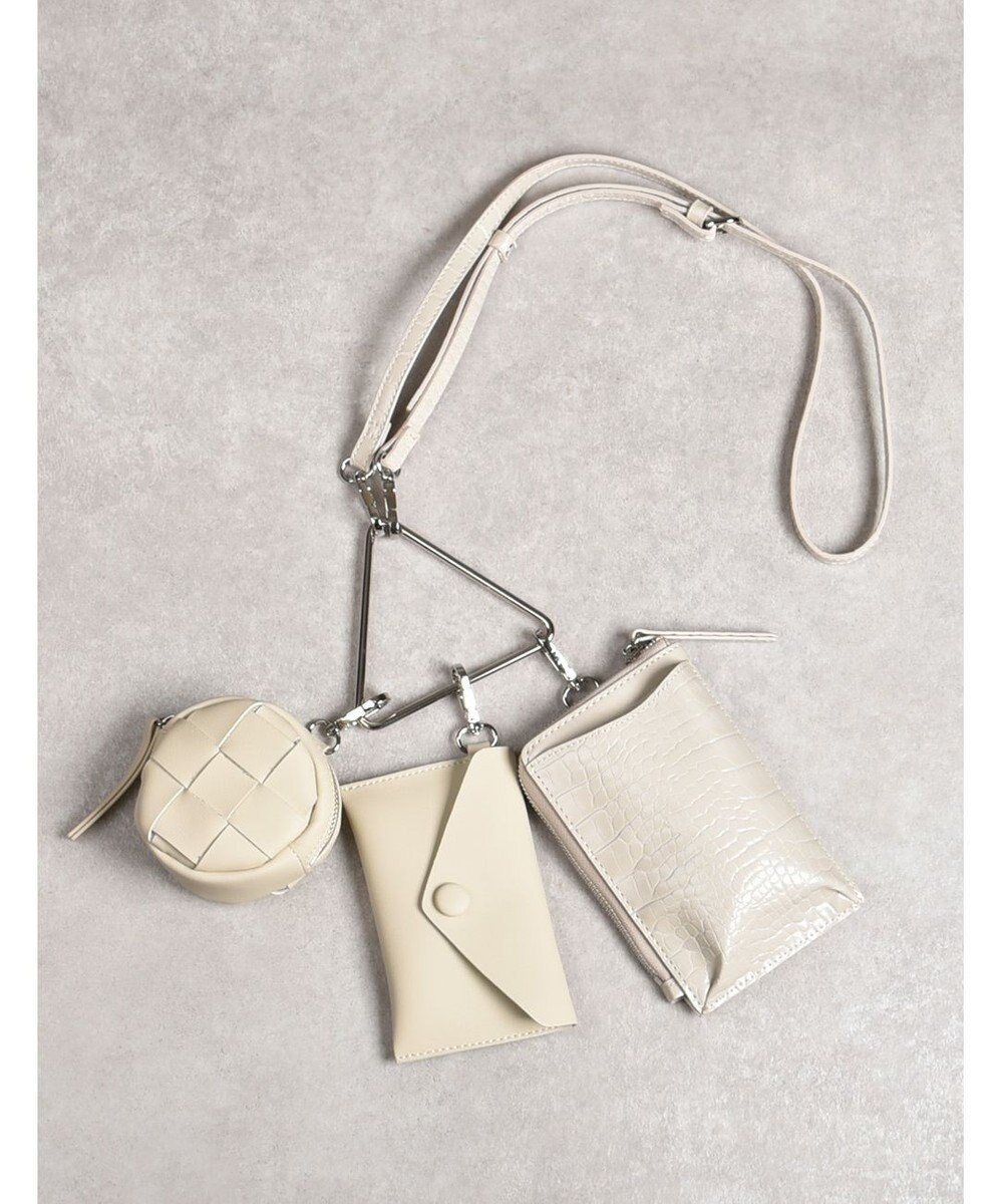 LA BAGAGERIE 【MONICA】トライアングルマルチショルダーバッグ 