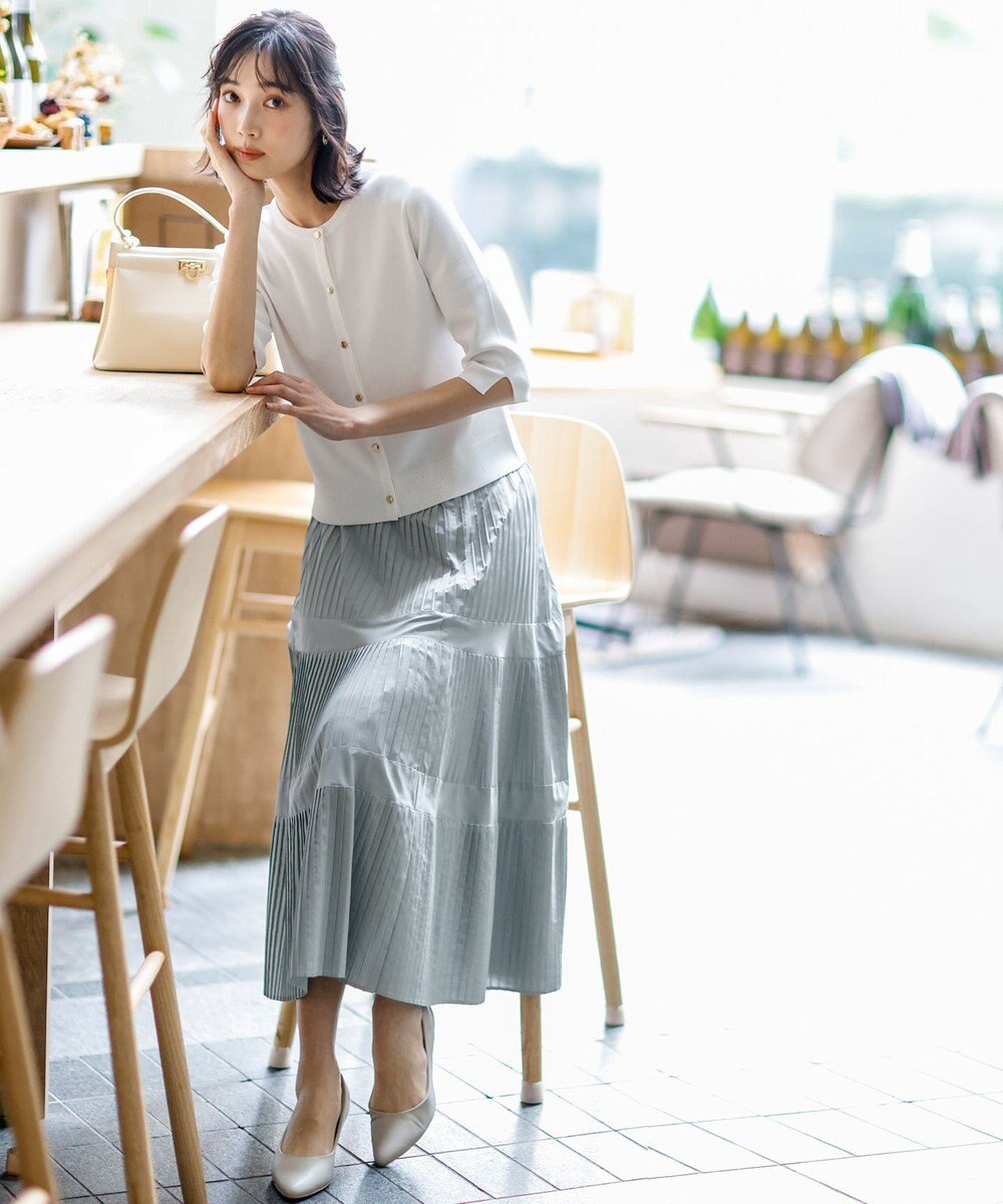 ANY SIS プリーツ切替 スカート 