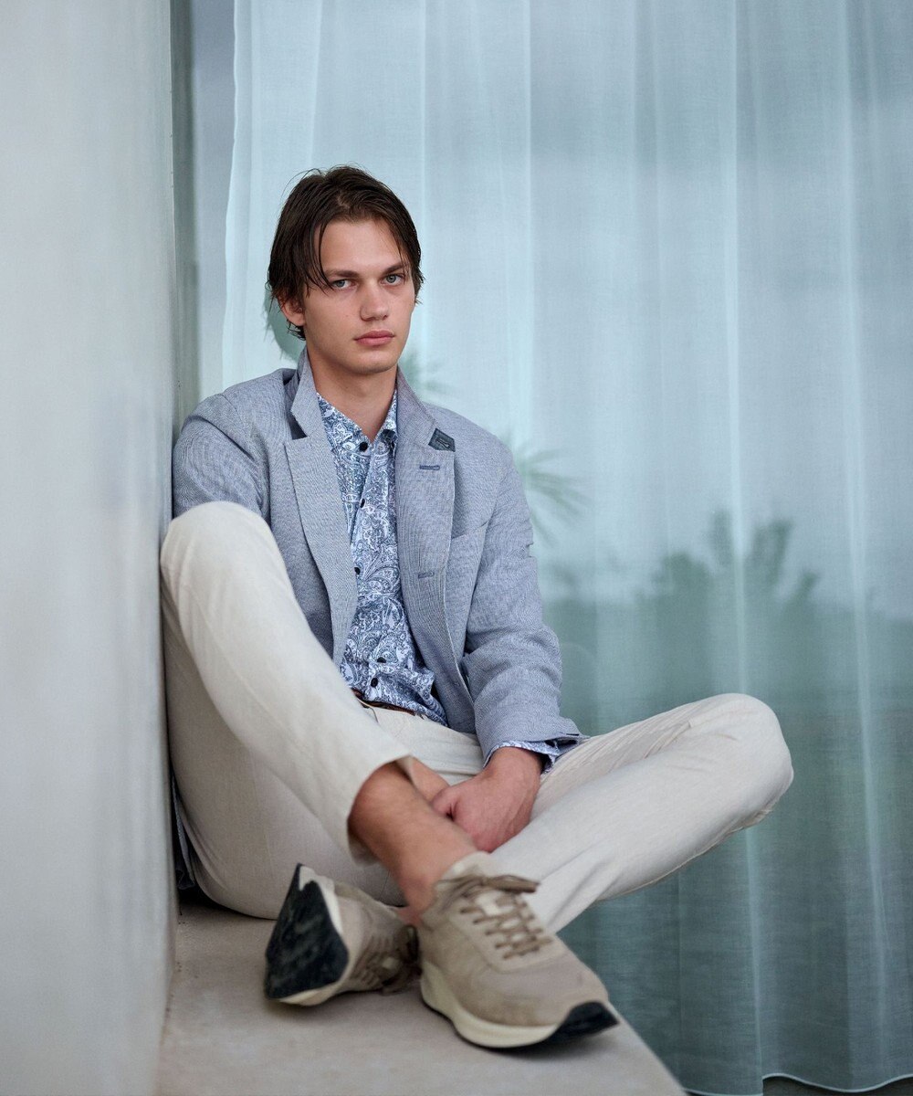 JOSEPH ABBOUD 【JAPANファブリック/清涼/軽量】 クールコードレーン ブルゾン 