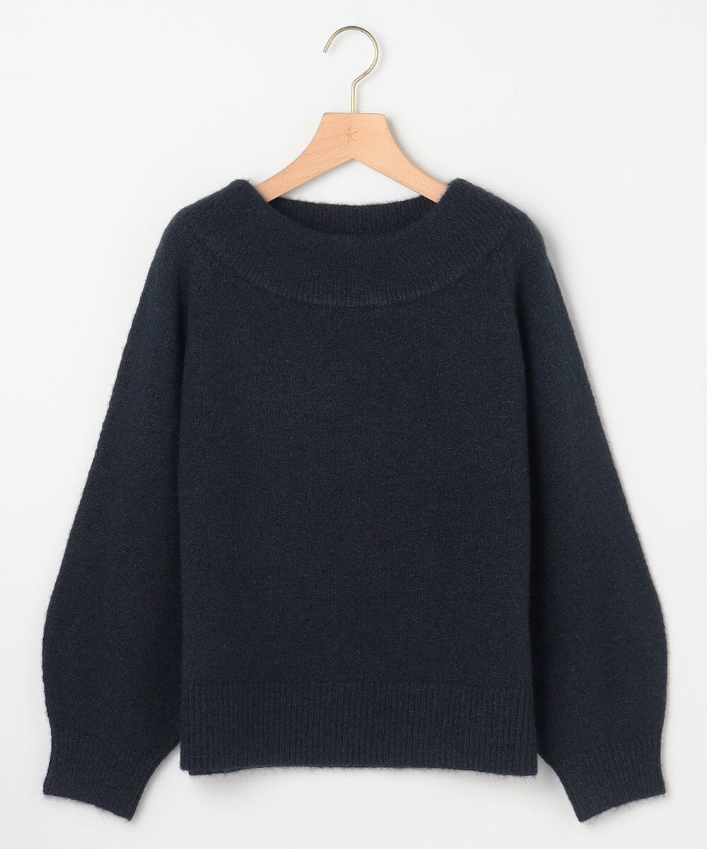 組曲 L へアリーヤーンボートネック ニット 