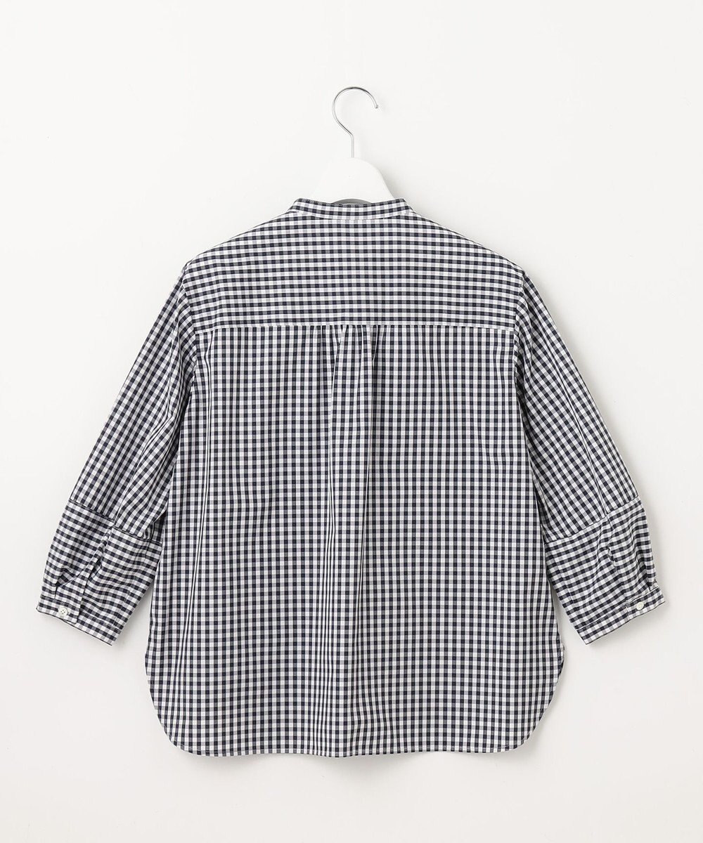 J.PRESS LADIES 【洗える・接触冷感・UVカット】エステネージュストライプ バンドカラーブラウス 