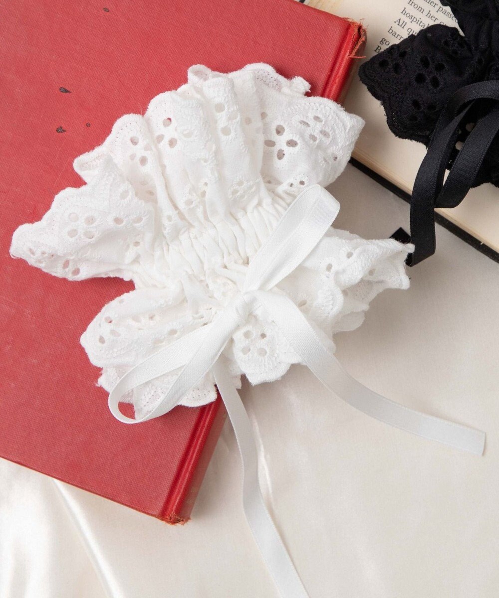 WEGO Lリボン付きレースシュシュ 