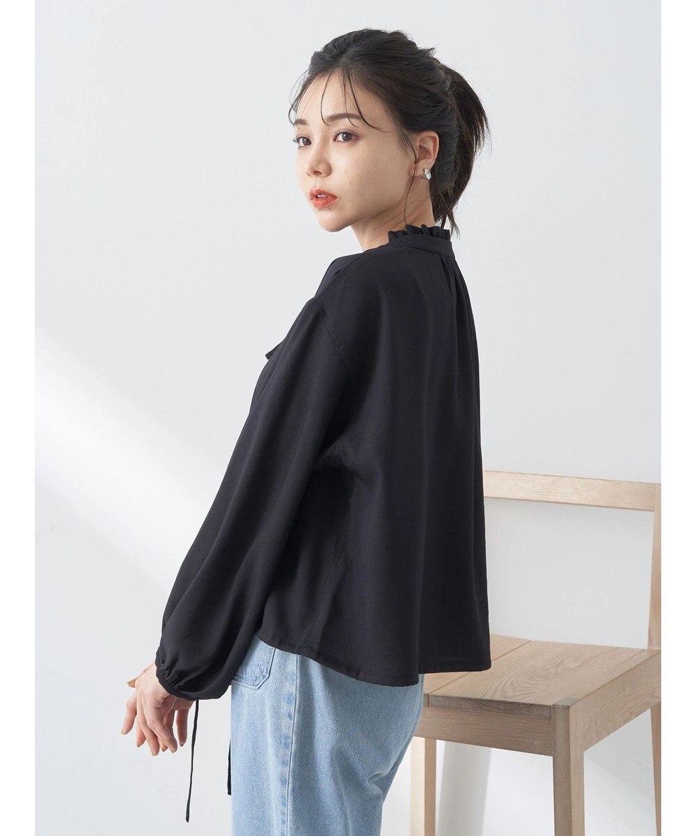 earth music&ecology カフタンフリルブラウス 